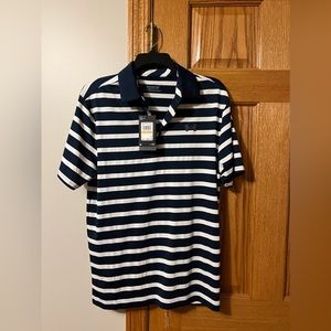 Blue and white stripe NWT Under Armour polo